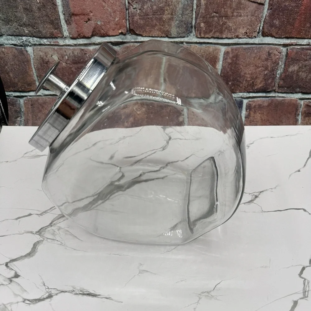 Vintage‎ Glass Penny Candy Slant Counter Jar General Store Jar 1 Gallon Canister